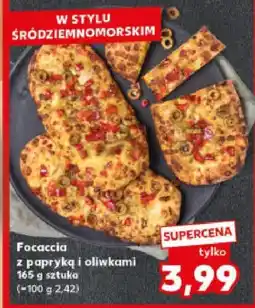 Kaufland Focaccia z papryką i oliwkami Kaufland oferta