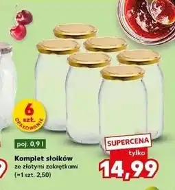 Kaufland Słoiki ze złotą nakrętką 900 ml oferta