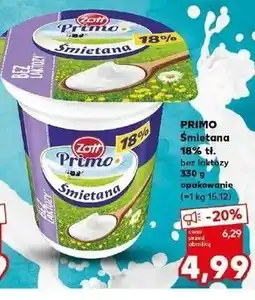 Kaufland Śmietana 18% bez laktozy Zott Primo oferta