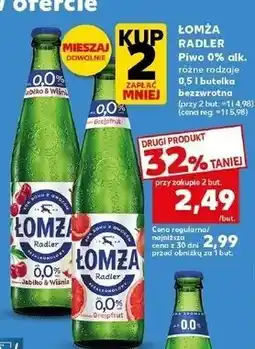Kaufland Piwo Łomża Radler 0.0% Jabłko-Wiśnia oferta