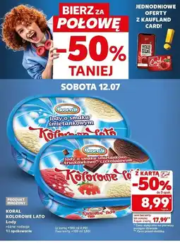 Kaufland Lody śmietankowe Koral Kolorowe Lato oferta