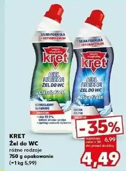 Kaufland Żel do wc pure fresh Kret oferta