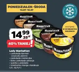 Netto Lody chocolate biscut Manhattan (Nestle) oferta