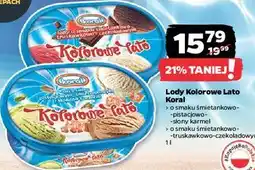 Netto Lody o smaku pistacja-śmietanka-słony karmel Koral Kolorowe Lato oferta