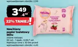 Netto Papier toaletowy nawilżany malina Millu oferta