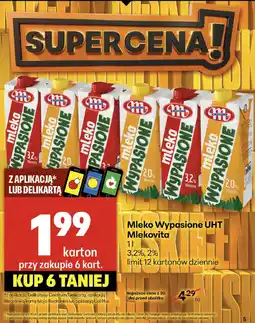 Delikatesy Centrum Mleko wypasione UHT Mlekovita 3,2% oferta