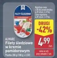 ALDI Filety śledziowe w kremie pomidorowym Almare oferta
