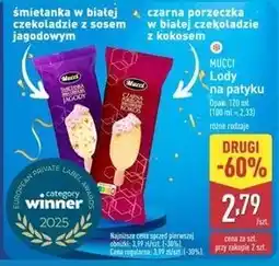 ALDI Lody czarna porzeczka kokos Mucci oferta