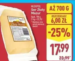 ALDI Ser złoty mazur Mlekpol oferta