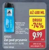ALDI Żel pod prysznic after sport Adidas Body Hair Face 3 oferta