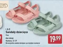 ALDI Sandały dziecięce 23-29 L&D oferta