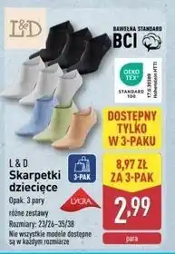 ALDI Skarpetki dziecięce L&D oferta