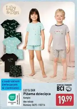 ALDI Piżama dziewczęca 86/92-110/116 Lily & Dan oferta