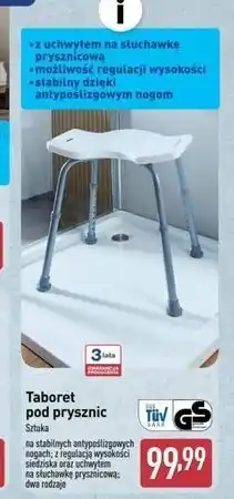 ALDI Taboret pod prysznic oferta