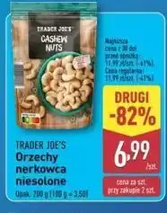 ALDI Orzechy nerkowca prażone niesolone Trader Joe's oferta