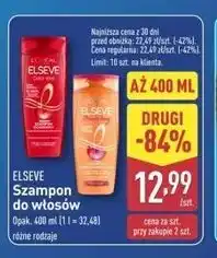 ALDI Szampon odbudowujący keratyna roślinna witaminy olejek rycynowy L'oreal Elseve Dream Long oferta