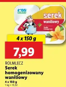 Lidl Serek homogenizowany waniliowy ROLMLECZ oferta