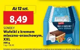 Lidl Wafelki z kremem mleczno-orzechowym Sondey XXL oferta