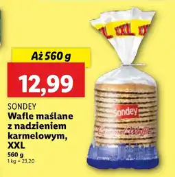 Lidl Wafle maślane z nadzieniem karmelowym Sondey XXL oferta