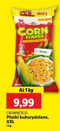 Lidl Płatki kukurydziane Corn Flakes, XXL CROWNFIELD oferta