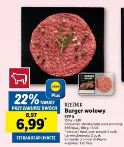 Lidl Burger wołowy Rzeźnik oferta