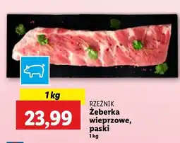 Lidl Żeberka wieprzowe paski Rzeźnik oferta