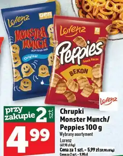 Topaz Chrupki Monster Munch/Peppies 100g Lorenz oferta