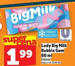 Topaz Lody Big Milk Bubble Gum 80ml Unilever oferta