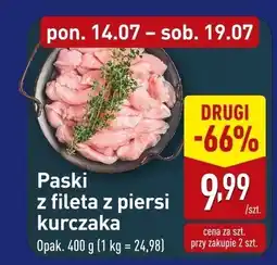 ALDI Paski z fileta z piersi kurczaka Aldi oferta