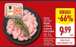 ALDI Paski z fileta z piersi kurczaka Mięsne Specjały oferta