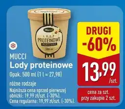 ALDI Lody proteinowe Mucci oferta