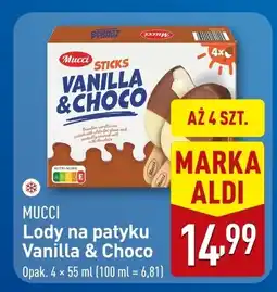 ALDI Lody na patyku Vanilla & Choco Mucci oferta