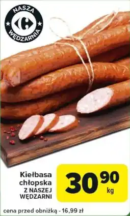 Carrefour Express Kiełbasa chłopska Z NASZEJ WĘDZARNI oferta