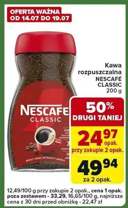 Carrefour Express Kawa rozpuszczalna Nescafe Classic oferta