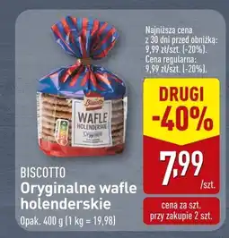 ALDI Wafle holenderskie oryginalne Biscotto oferta