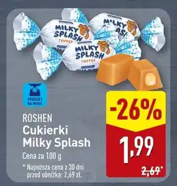 ALDI Cukierki Milky Splash Roshen oferta