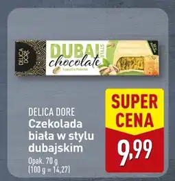 ALDI Czekolada biała w stylu dubajskim Delica Dore oferta