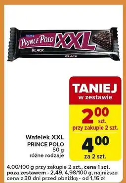 Carrefour Express Wafelek Prince Polo XXL Black oferta