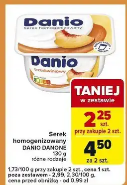 Carrefour Express Serek homogenizowany Danio Danone brzoskwiniowy oferta