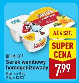 ALDI Serek waniliowy homogenizowany Rolmlecz oferta