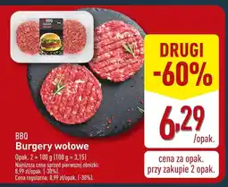 ALDI Burgery wołowe BBQ oferta