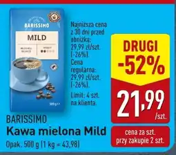 ALDI Kawa mielona Mild BARISSIMO oferta