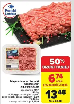 Carrefour Mięso mielone z łopatki wieprzowej Carrefour oferta