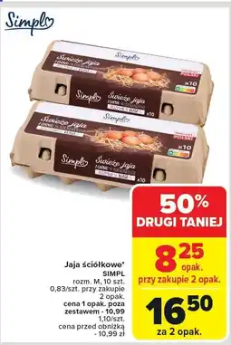 Carrefour Jajka ściółkowe Simpl rozm. M oferta