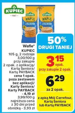 Carrefour Wafle Kupiec różne rodzaje oferta