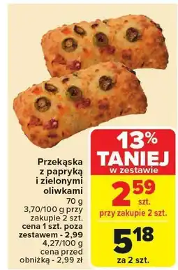 Carrefour Przekąska z papryką i zielonymi oliwkami Carrefour oferta