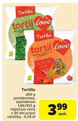 Carrefour Market Tortilla pomidorowa/szpinakowa oferta