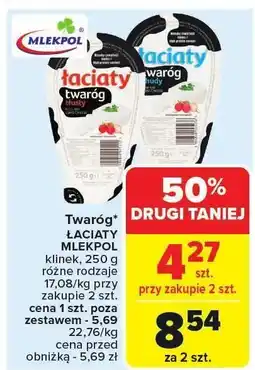 Carrefour Twaróg Łaciaty Mlekpol oferta