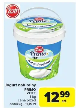 Carrefour Jogurt naturalny Primo Zott oferta