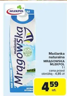 Carrefour Maślanka naturalna Mragowska Mlekpol oferta